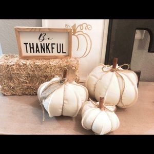 Modern farmhouse fabric pumpkins